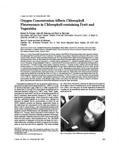 Oxygen Concentration Affects Chlorophyll Fluorescence in ...