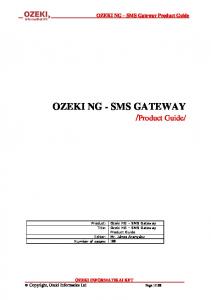 OZEKI NG - SMS GATEWAY