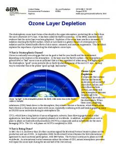 Ozone Layer Depletion - EPA