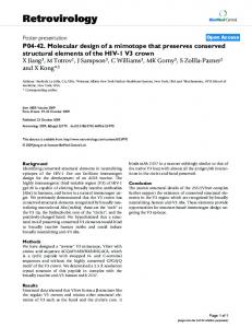 P04-42. Molecular design of a mimotope that preserves conserved ...