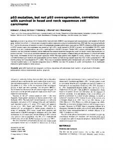 p53 mutation, but not p53 overexpression, correlates ... - Europe PMC