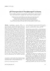 p53 Overexpression in Nasopharyngeal Carcinoma - In Vivo