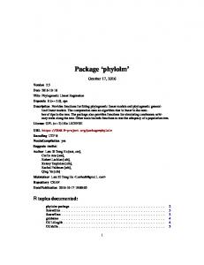 Package 'phylolm'