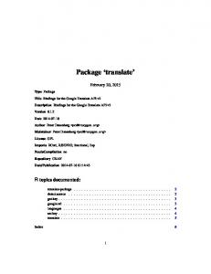 Package 'translate'