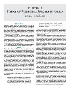 Paediatric Surgery - Global HELP