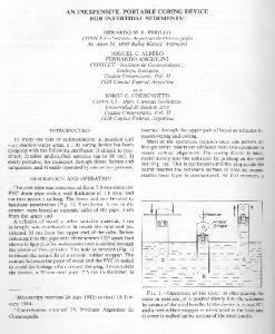 Page 1 AN INEXPENSIVE, PORTABLE CORING DEVICE FOR ...