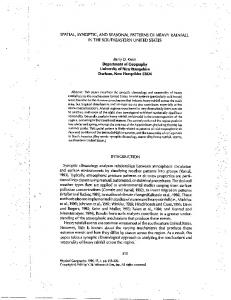 Page 1 SPATIAL, SYNOPTC, AND SEASONAL PATTERNS OF ...