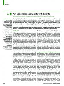 Pain assessment in elderly adults with dementia - The Lancet