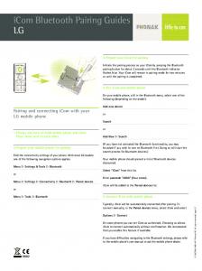 Pairing Guide iCOM LG - Phonak