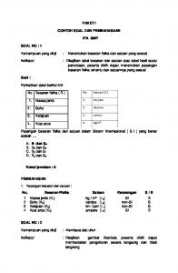 PAKET I CONTOH SOAL DAN PEMBAHASAAN IPA SMP SOAL NO ...