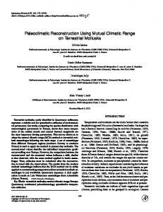 Paleoclimatic Reconstruction Using Mutual Climatic ... - Science Direct