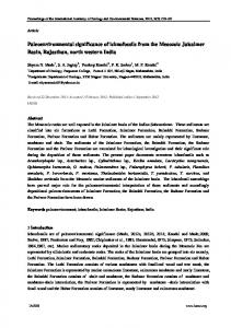 Paleoenvironmental significance of ichnofossils from the Mesozoic ...