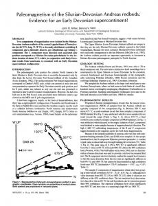 Paleomagnetism of the Silurian-Devonian Andreas redbeds ...