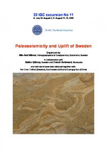 Paleoseismicity and Uplift of Sweden