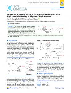 Palladium-Catalyzed Cascade Wacker/Allylation ... - ACS Publications