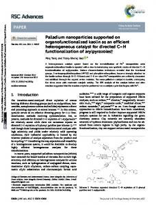 Palladium nanoparticles supported on