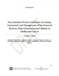 Pan-Canadian Practice Guideline - Canadian Association of