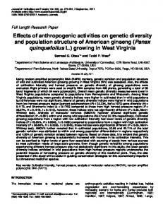 Panax quinquefolius L. - Academic Journals