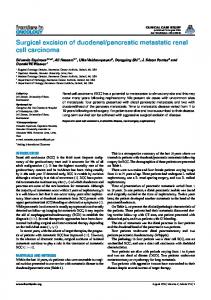 pancreatic metastatic renal cell ... - Core