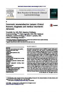 Pancreatic neuroendocrine tumors - Core