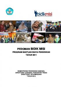 Panduan Bidik MISI 2011 - FISIP Untirta