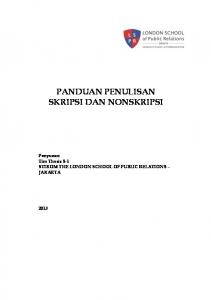 panduan penulisan skripsi dan nonskripsi - lspr