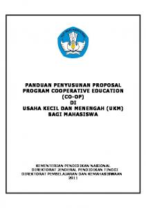 PANDUAN PENYUSUNAN PROPOSAL COOP UKM