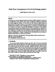 Panel Vector Autoregression in R with the Package ...