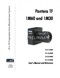 Pantera TF 1M60 Manual