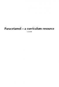 Paracetamol - a curriculum resource