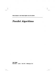 Parallel Algorithms