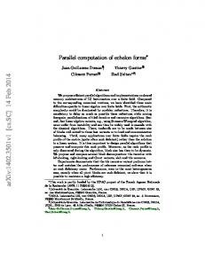 Parallel computation of echelon forms