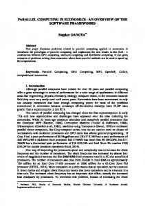 PARALLEL COMPUTING IN ECONOMICS - CKS