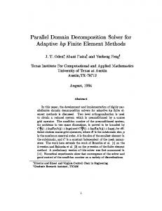 Parallel Domain Decomposition Solver for