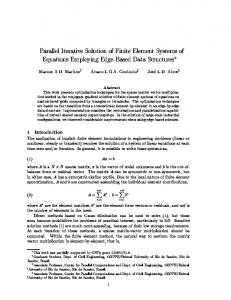 Parallel Iterative Solution of Finite Element