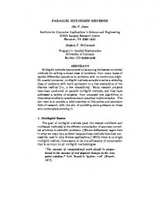 PARALLEL MULTIGRID METHODS ABSTRACT 1 ...