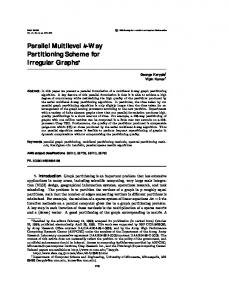 Parallel Multilevel k-Way Partitioning Scheme for Irregular Graphs