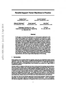 Parallel Support Vector Machines in Practice