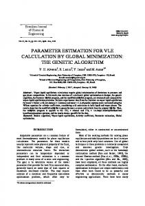 parameter estimation for vle calculation by global