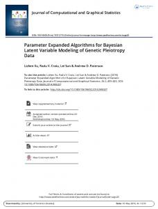 Parameter Expanded Algorithms for Bayesian Latent Variable ...