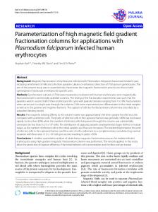 Parameterization of high magnetic field gradient ... - BioMedSearch