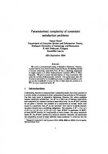 Parameterized complexity of constraint satisfaction problems