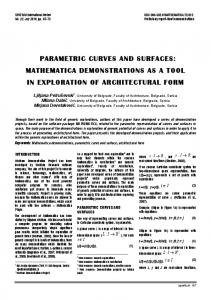 parametric curves and surfaces: mathematica ... - doiSerbia