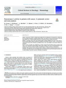 Paraoxonase-1 activity in patients with cancer_ A systematic review ...