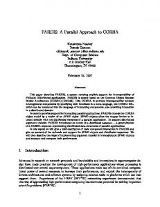 PARDIS: A Parallel Approach to CORBA