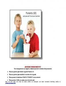 Parents 101 - Le Bonheur Pour Les Nuls