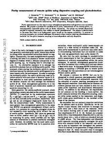 Parity measurement of remote qubits using dispersive coupling ... - arXiv