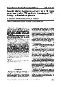 Parotid glands tumours - CiteSeerX