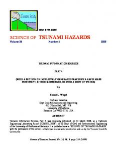 part 4 - Science of Tsunami Hazards