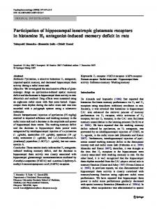 Participation of hippocampal ionotropic glutamate receptors in ...